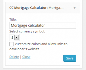 google mortgage calculator html widget